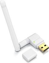 CSL - 300Mbps WLAN atmintinė su nuimama antena - Belaidis LAN - USB 2.0 atmintinė - Mini Dongle 802.11n b g - SMA lizdas 150 54 - Suderinama su "Windows 11" - Balta
