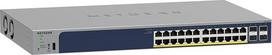 NETGEAR 28 prievadų PoE Gigabit Ethernet Smart Switch (GS728TP): Valdomas, pasirenkamas "Insight Cloud Management", 24 PoE+, 190 W, 4 1G SFP, montuojamas ant stalo arba stovo