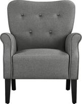 Yaheetech Modern Wing Chair Medinės kojos Fotelis Minkštas TV kėdė su porankiais Vienintelis sofos sėdynės komfortas