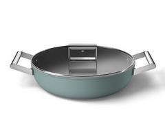 SMEG troškintuvas su dangčiu, smaragdo spalvos, Ø 24 cm, 3,7 l