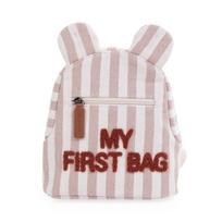 CHILDHOME VAIKIŠKA KUPRINĖ MY FIRST BAG, STRIPES NUDE/TERRACOTTA
