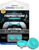 KontrolFreek - Lotus Pultelio Mygtukų Apsaugos | PS4/PS5 | Vid. Profilio, Įgaubta | Žalsvai Mėlyna