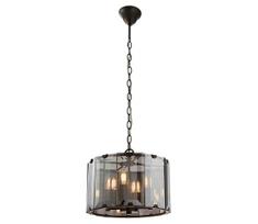 Endon 61281 - Pakabinamas šviestuvas CLOONEY ant grandinės 4xE14/40W/230V juodas/dūminis