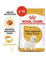 ROYAL CANIN Vakarų Škotijos baltųjų terjerų suaugusių šunų sausas ėdalas 1,5 kg x 10