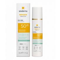 Sesderma Repaskin Urban 365 Anti-Pollution SPF50 Apsauginė priemonė nuo saulės riebiai odai, 50ml