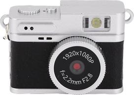 "Dpofirs" raktų pakabukas fotoaparatas, 1080p mažas retro fotoaparatas, senovinis skaitmeninis fotoaparatas, nešiojamasis nuotraukų vaizdo registratorius, skirtas kelionių studijoms, paaugliams pradedantiesiems (juodas)