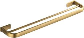 "Flybath" rankšluosčių džiovintuvas "Double Brass" rankšluosčių laikiklis Vonios rankšluosčių laikiklis, montuojamas ant sienos 57 cm / 22.44 colių šukuotos bronzos