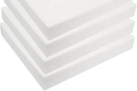 "FoamTouch" 4 didelio tankio minkštųjų putų pagalvėlių pakuotė - 2" aukštis x 18" plotis x 18" ilgis - pagaminta JAV