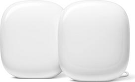 "Google WiFi Pro" - "Wi-Fi 6E" Patikima namų "Wi-Fi" sistema su efektyvia aprėptimi, skirta jūsų namų "Mesh WiFi" maršrutizatoriui "Snow x2", GA03689-EU, 2 vnt.