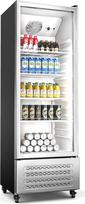 "Klarstein GrandCooler" 270L gėrimų šaldytuvas - dvigubo stiklo durys, aliuminio durys, LED apšvietimas, mechaninis termostatas, nuo 0 °C iki 10 °C, 4 ratai, B energijos klasė