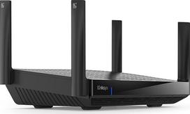 "Linksys Hydra Pro 6E Tri-Band WiFi 6E Mesh Router" - 8 srautų maršrutizatorius žaidimams, prieiga prie 6 GHz dažnių juostos, iki 6,6Gbps, 250 m² belaidžio ryšio aprėptis, daugiau nei 55 įrenginiai, tinka "Velop Mesh" sistemoms,