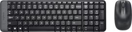 "Logitech MK220" belaidės klaviatūros ir pelės rinkinys, 2,4 GHz ryšys per "Unifying" USB imtuvą, 10 m atstumas, 24 mėn. baterijos veikimo laikas, kompaktiškas dizainas, kompiuteris / nešiojamasis kompiuteris, NL QWERTY išdėstymas - juoda