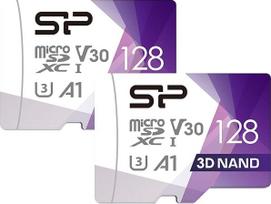 "Silicon Power" 128GB "Micro SD" atminties kortelė su adapteriu - suderinama su U3 "Nintendo Switch" - SDXC microSDXC - didelės spartos atminties kortelė su adapteriu (2 vnt.)