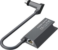 "Starlink" eterneto adapteris, skirtas "Starlink" stačiakampio indo palydoviniam internetui V2, "Starlink" - RJ45 Gigabit Ethernet adapteris, greitas ir stabilus "Starlink Actated Gen 2" tinklo ryšys, juodas