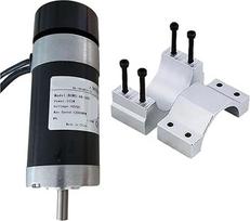 500 W bürstenloser Gleichstrommotor, hohe Geschwindigkeit, hohes Drehmoment, luftgekühlter Gleichstrom-Spindelmotor mit 0-48 V + 1 Satz Halterungen