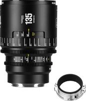 7artisans 135mm T2.4 Infinte serijos profesionalus rankinis viso kadro kino objektyvas, suderinamas su EF bajonetu, skirtas fotografijai ir filmų gamybai (juodas)