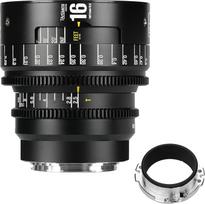 7artisans 16mm T2.5 Infinte serijos profesionalus rankinis viso kadro kino objektyvas, suderinamas su EF bajonetu, skirtas fotografijai ir filmų gamybai (juodas)