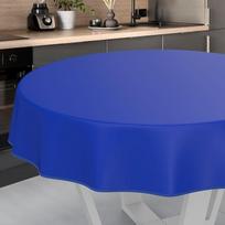 ANRO staltiesė, skalbiama, staltiesė, sodo staltiesė, lauko, vidaus, apvali, 140 cm su apvadu, mėlyna, Erblau-RU140-BAND