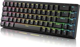 DURGOD Hades 68 mechaninė žaidimų klaviatūra | 65% ANSI išdėstymas JAV - C tipo USB | Aliuminio korpusas | Dvigubas PBT vyšninis profilis (vyšninė raudona, juoda)