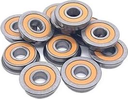 F695 2rs flanšinis guolis 5x13x4 mm, oranžinės spalvos, sandarus, tikslus A7 3D spausdintuvo F695rs guolis, skirtas VORON diržinėms RC staklėms, pakuotė po 20 vnt.