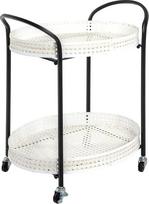 HAKU Möbel Art Deco serviravimo vežimėlis Kreminis juodas metalas Matmenys W 60 cm x H 70 cm x D 40 cm