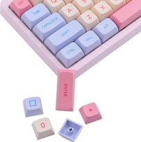 JakeTsai PBT klavišų dangteliai, XDA profilis 132 klavišų dažų sublimacinis klavišų dangtelis Marshmallow temos klavišų dangteliai ASIN išdėstymas suderinamas MX jungiklio mechaninė klaviatūra