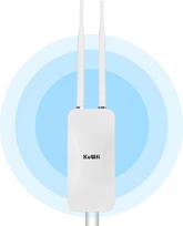 KuWFi AP1200F Lauko belaidžio ryšio kartotuvas Dviejų juostų 1200Mbps dviejų juostų 2,4 GHz ir 5,8 GHz lauko prieigos taškas su 2 5 dBi antenomis Vandeniui atsparus IP65 POE nuolatinės srovės maitinimo šaltinis