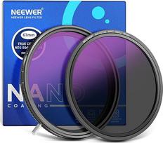 NEEWER HD True Colors 67 mm kintamas ND filtras ND2-512 (1-9 žingsniai), VND filtras ir magnetinis ND32 neutralaus tankio filtras, padengtas įvairiomis dangomis, be spalvų poslinkio, be X kryžiaus, be vinjetavimo