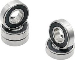 R8RS guolis 12,7 x 28,575 x 7,938 mm Chromuotas plienas R8 2RS, skirtas neįgaliųjų vežimėlių malūnėlio ratui arba vežimėlio varikliui 6 vnt.