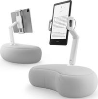 SAIJI planšetinio kompiuterio laikiklis, 360° reguliuojamas "Kindle" laikiklis, "iPad" laikiklio lova su lanksčia dviguba ašimi, "iPad", "iPhone", "Kindle" ir visų 4,7-15,6 colių prietaisų laikiklis (pilka)