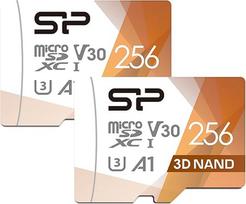 Silicon Power 2 pakuotės 256GB Micro SD kortelė U3 Nintendo Switch suderinama SDXC Microsdxc didelės spartos MicroSD atminties kortelė su adapteriu
