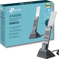TP-Link Archer TX50UH AX3000Mbps WiFi 6 didelio stiprumo belaidis USB 3.0 adapteris, dviejų dažnių "WiFi" adapteris, automobilinė tvarkyklė, MU-MIMO, mažas vėlavimas, 1,2 m ilgio laidas, palaiko "Windows 10/11", aukšto saugumo WPA3