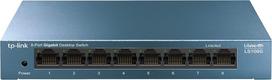 TP-Link TL-LS108G LAN komutatorius, 8 prievadų tinklo komutatorius (Plug and Play Gigabit Switch LAN Splitter, Ethernet Hub, be ventiliatoriaus, tvirtas metalinis korpusas)
