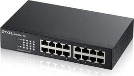 Zyxel 16 prievadų Gigabit Ethernet nevaldomas komutatorius | Tinklo skirstytuvas | Plug & Play, nereikia konfigūracijos | Dizainas be ventiliatoriaus [GS1100-16 v3]