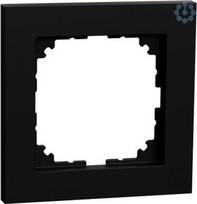 Frame, 1-gang, matte black, Merten M-Pure MEG4010-3603 | 4042811232115