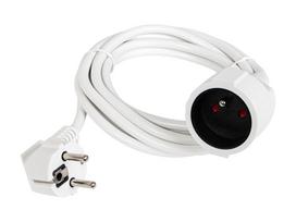 PR-160 prailgintuvas, 1 lizdas su įžeminimu, 3 m, baltas (3x1.5 mm)