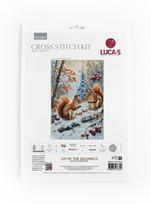 Luca-S komplektas siuvinėjimui kryželiu „Voverių džiaugsmas“, 21×32 cm