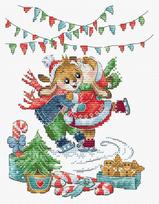 Siuvinėjimo kryželiu komplektas „Saldus pasimatymas“ — romantiška dovana
