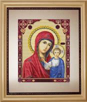 Kazanės Dievo Motinos ikona SB446 – Luca‑s siuvinėjimo komplektas (Aida 18, 27,5×33,5 cm)