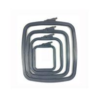 Nurge stačiakampis siuvinėjimo lankelis 25×28 cm, tvirtas pilkas plastikas