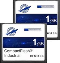 "Dogfish" 2 pakuotės 1GB "Compact Flash" atminties kortelė Didelio našumo pramoninė CF I tipo kortelė FAT16, skirta pramoninei įrangai ir senoviniams skaitmeniniams fotoaparatams