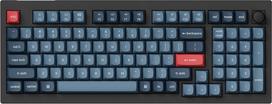 "Keychron V5 Max" belaidė belaidė mechaninė klaviatūra, 2,4 GHz / Bluetooth / laidinė, 3 režimai, 100 klavišų, RGB apšvietimas, QMK / VIA programuojamos makrokomandos, "Hot-Swap Gateron Jupiter