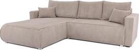 BROMARKT Sofa su miego funkcija L sofa lova Dėžinė sofa lova Svetainės sofa lova Laisvai pastatoma Havana Relax sofa 3vietė 270 x 173 x 80 cm Smėlio spalvos