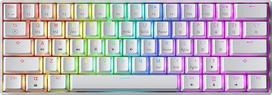 GK61 "Hot-Swap" mechaninė žaidimų klaviatūra - 61 klavišas su įvairiaspalviu RGB LED apšvietimu, skirta PC/Mac žaidėjams (Gateron Optical Red, White)