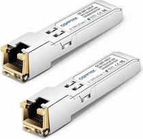 QSFPTEK 2 pakuotės 10GBASE-T SFP+ varinio RJ45 modulio siųstuvas iki 30 m, SFP+ į RJ45, skirtas "Cisco SFP-10G-T-S", "Ubiquiti UF-RJ45-10G", "Netgear", "D-Link", "Supermicro", "TP-Link", "Linksys", kitiems atviriems komutatoriams
