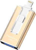 SUDEHO USB atmintinė,256GB USB atmintinė,iPhone MFI sertifikuotas 4 in 1 raktas iPhone/Android/Type C ir kompiuteriui USB atmintinė C Photo Stick Išorinė saugykla nuotraukoms, vaizdo įrašams, failams saugoti