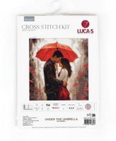 Luca‑S kryželiu siuvinėjimo komplektas „Po skėčiu“ 27×29 cm