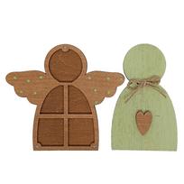 Medinė karoliukų dėžutė „Žalias angelas“ KF027/100G