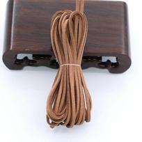 5M ilgio odinė diržo virvelė, plokščia dirbtinio zomšo virvutė, siūlas, DIY apyrankės detalės, virvutė juvelyrikos gamybai, 3 mm storio, reikmenys
