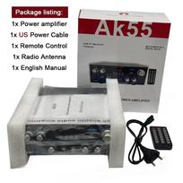 AK55 HiFi skaitmeninis stiprintuvas 2.0 kanalo Bluetooth erdvinio garso AMP Maksimali galia 90W x 2 Garsiakalio namams, automobiliui BT 5.0 garso AMP EU Plug